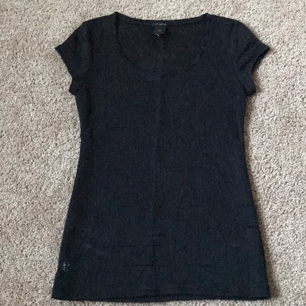 Ann Taylor Black Lace Tee